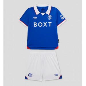 Fotbalové Dres Rangers Dětské Domácí Oblečení 2025-26 Krátký Rukáv (+ trenýrky)